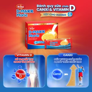 bánh d maxx marie chứa vitamin D và canxi