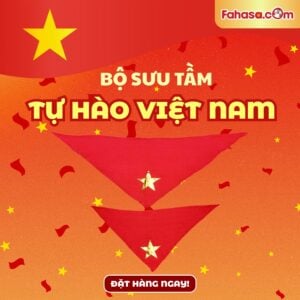 Khăn Choàng A80 Cờ Đỏ Sao Vàng - 35 x 100 cm