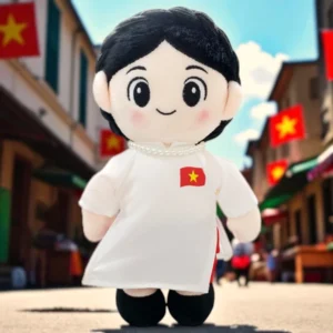 Gấu Bông Đồng Chí Hậu Phương - 25cm - Áo Trắng