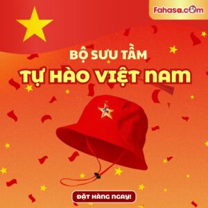 Mũ Bucket Cờ Đỏ Sao Vàng A80 - 56 cm - Đỏ