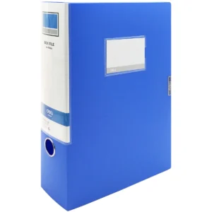 File Hộp Đựng Tài Liệu 4 inch - Deli W31116 - Màu Xanh