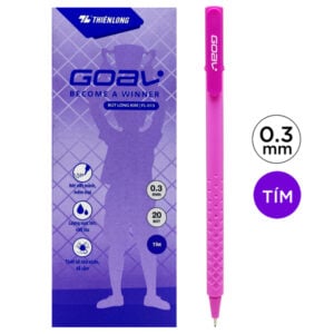 Hộp 20 Bút Lông Kim Goal 0.5 mm - Thiên Long FL-015 - Mực Tím - Thân Màu Hồng Tím