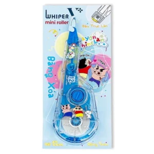 Băng Xóa Whiper V+ Mini Roller Shinchan - 5 mm x 12 m - Plus 100-V065 - Màu Xanh Dương