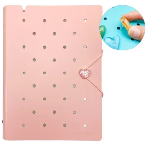 Sổ Còng Trang Trí A5 Bìa Cứng - 80 Trang - 6 Lỗ Charm Dây Tone Pastel - Sworld ST6191-PK - Pink